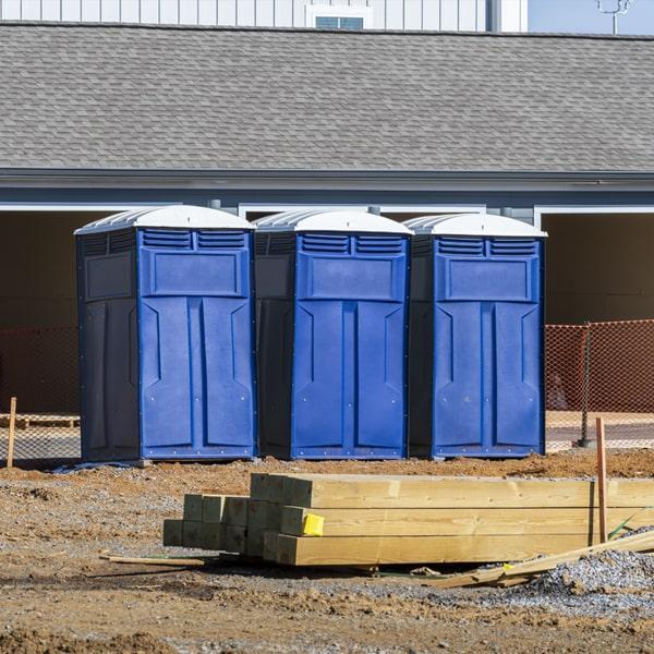 Heavy-duty construction site porta potty in Peabody, Massachusetts